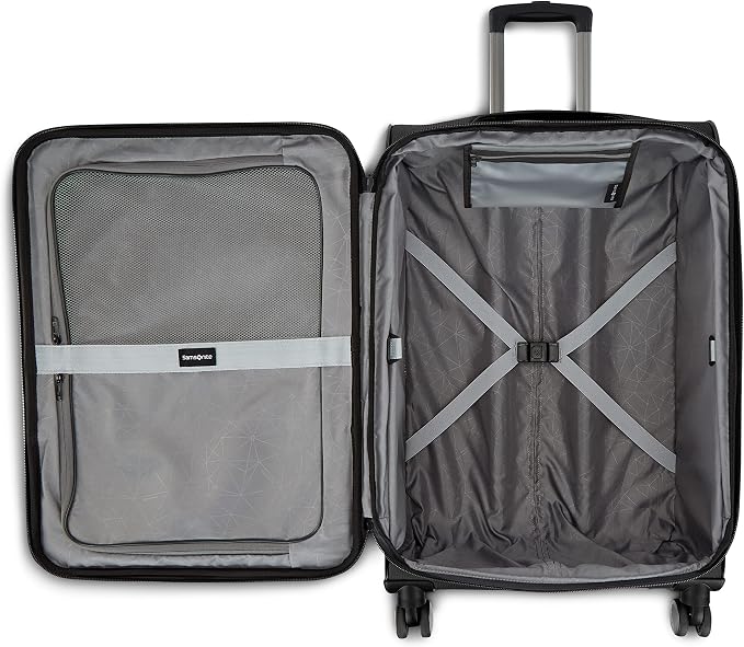 Samsonite Ascella 3.0 Softside Expandable Luggage with Spinner Wheels, 3-Piece Set (20/25/28), Black