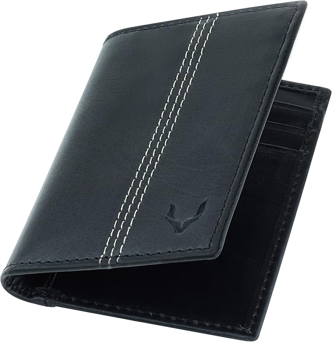 Minifold Men's Slim Leather Wallet with RFID Blocking Contactless Handmade, Minimalist and Slim, in Gift Box for Men