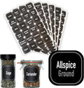 AllSpice 312 Preprinted Water Resistant Square Spice Jar Labels Set 2"