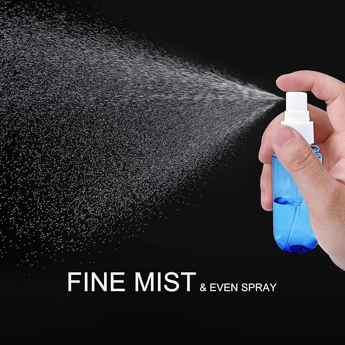 YOCASII 3PCS Mini Spray Bottle, 1.9oz Travel Spray Bottles Tsa Approved, Clear Mister Atomizer Travel Size, Pocket Small Spray Bottle for Hair Spray, Toners & Face