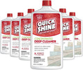Quick Shine Deep Floor Cleaner 27 oz-6 Pk, Removes Buildup, Heavy Duty | Pro-level Deep Cleaning, Fresh Clean Scent, Removes Wax & Polish Safely , Ammonia Free, No Noxious Fumes, Made in USA