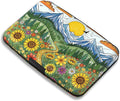 Maicican RFID Blocking Aluminum Credit Card Holder | Slim Metal Wallet for Women & Men, Business Card Case for Travel, Fits Front Pocket, Card holder wallet - Sunflower Mountain