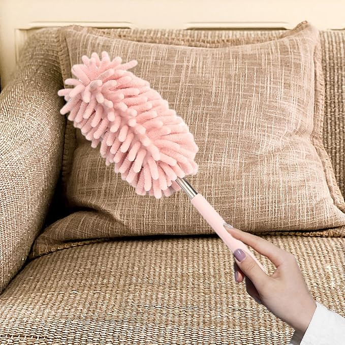 Microfiber Duster - Extendable Feather Duster | Extendable Duster | Feather Dusters for Cleaning | Microfibre Duster Brush | Long Duster Microfibre Duster with Handle for Car, Window, Furniture
