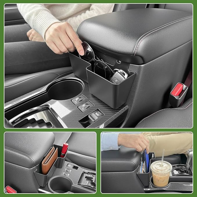 Center Console Organizer for 2010-2024 Toyota 4Runner Upgraded Hanging Armrest Box Extra Storage Space Tray for 4 Runner Interior Accessories(Fit 10-24/Hanging Organizer)
