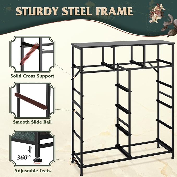 WLIVE Storage Organizer Unit with 11 Fabric Bins, Storage Drawers Organizer with Steel Frame, Tall Storage Tower Organizaton for Living Room, Hallway, Office, Vintage Green