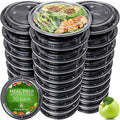 Prep Naturals 30 Pack Meal Prep Containers Reusable | BPA-Free Plastic Meal Prep Containers - Airtight Lids, Microwave & Freezer Safe for Portion Control (30-Pack, 24 oz)