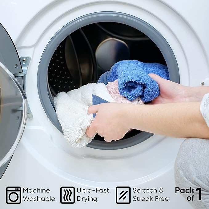 Superio Microfiber Cleaning Cloth for Cars, Kitchen Cleaning Cloths, 16" Micro Fiber Towels for House, Bathroom Absorbent All-Purpose Streak-Free lint-Free Wash Cloths (2 Pink, 2 Blue, 2 Orange)