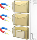 MINDEPOT Magnetic Wall File Organizer,Hanging Wall Mounted File Folder Binder Holder Mail Organizer for Office,Home and School Supplies