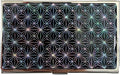 Mother of Pearl Business Card Case Credit Id Name Holder Travel Wallet Art Painting Design Metal Stainless Steel Engraved Slim Purse Pocket Cash Money Wallet (N_Mum Slim)