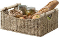 StorageWorks Large Wicker Baskets for Organizing, Seagrass Storage Baskets with Handles, Woven Baskets for Pantry Storage, 15" x 11" x 6¾", 1-Pack