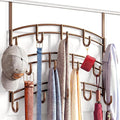 LYNK Professional® Home™ Over the Door Hooks - 14 Hook – Over the Door Coat Rack - Over the Door Hanger - Hanging Towels or Clothes - Bathroom, Bedroom, Laundry Room - Lifetime Ltd. Warranty, Bronze
