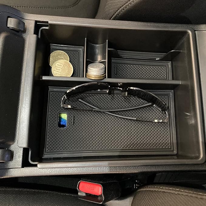 CDEFG Center Console Organizer Tray for 2022 2023 2024 Santa Cruz/ 2022 2023 2024 Tucson NX4 Limited Console Armrest Organizer Interior Accessories Armrest Insert Secondary Storage Box