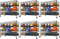Heavy Duty Garage Shelving with Wheels: 55.5" W x 24" D x 81" H 4 Tier Wire Metal Storage Shelves, Adjustable NSF Commercial Shelf, Rolling Tote Rack Organizer for Pantry, Warehouse, 6PCS
