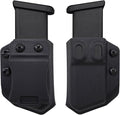 Universal Mag Carrier IWB/OWB Magazine Holster Fits for 9mm/.40 Double Stack, Right & Left Hand 2Pack