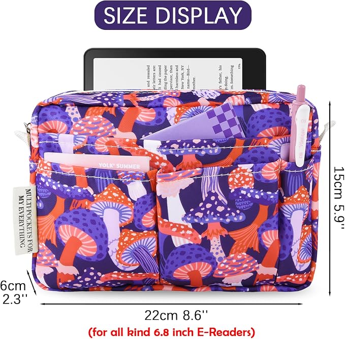 Multiple Pockets Portfolio Organizer with Zippered,Storage Pencil Pouch Bag | Waterproof Travel Toiletry Bag,Portable Pencil Pouch for Notebooks,Stationeries,Make-up,Journal Office Art Supplies,ZiMoGu