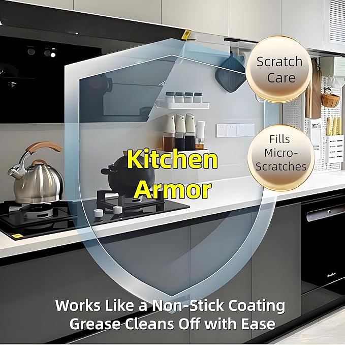 Easy-Clean Coating for Kitchen Surfaces - Forms a Protective Layer to Fight Grease, Minimize Stains, Reduces Scrubbing & Cleaner Use,household, Kitchen cleaners,Ceramic coating,daxaxa