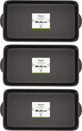 Matace 3 Pack Rubber Small Boot Tray for Entryway,Boot Mat,Shoe Tray,Shoe Mat for Indoor and Outdoor Use, 27.95"x 15.74" (Pack of 3)