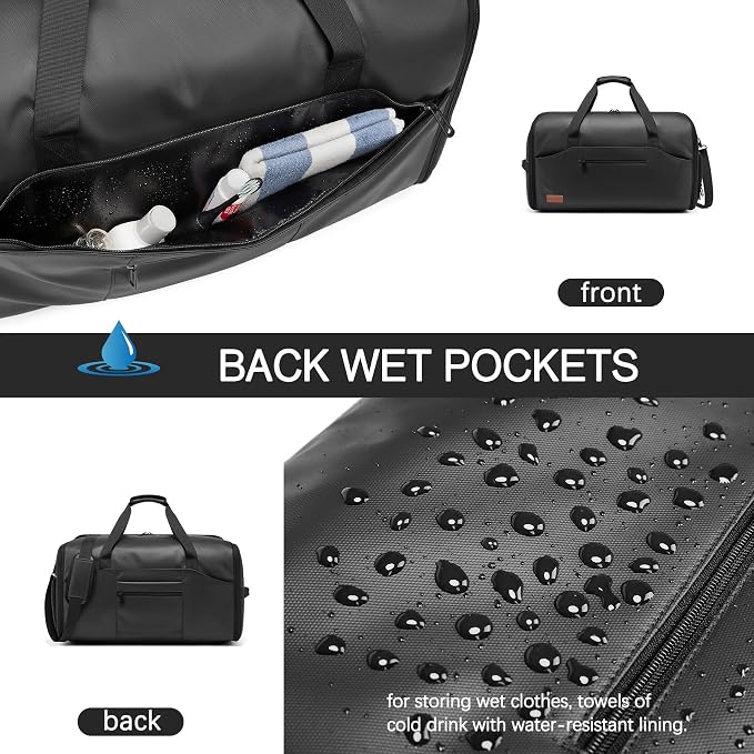 Garment Bags for Travel,45L Carry on Convertible Garment Duffle bag for Men Women - 3 in 1 Hanging Suit Travel Bag with Shoulder Strap