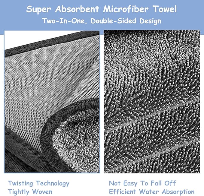 Shiny Wipes Shower Cleaning Cloths, Shiny Drying Towel, Super Absorbent Microfiber Bath Towels, Fast Drying Shower Towels, Microfiber Towels for Cars (1pack, 15.74 * 15.74 INCH)