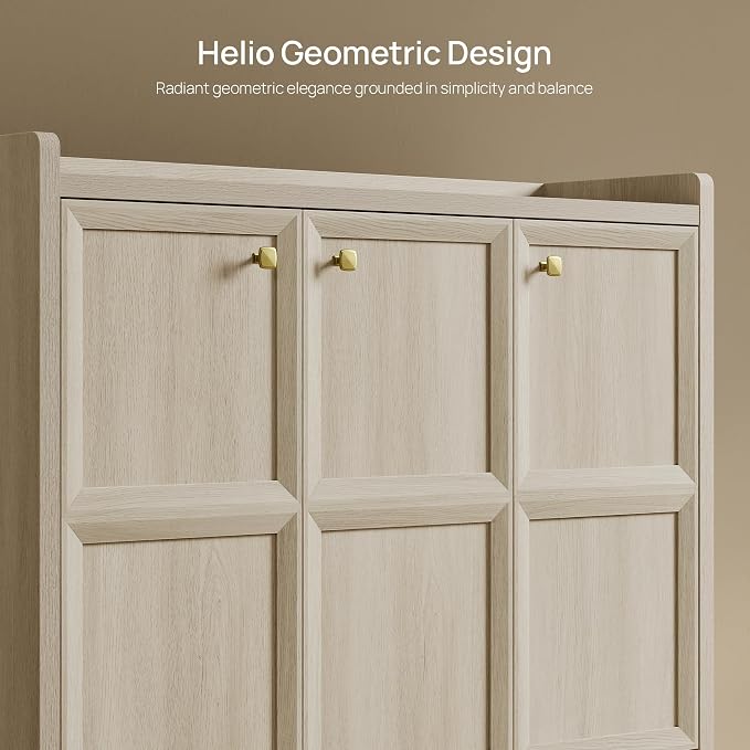 SICOTAS Shoe Storage Cabinet for Entryway, 6-Tier Shoe Cabinet with 3 Doors | 47.6" Wide Extra Large Shoe Cabinet with 3 Doors, Holds Up to 30 Pairs, Adjustable Shelves Shoes Rack Organizer for Hallway