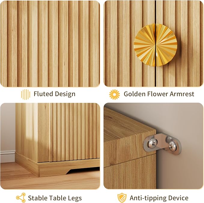 Vlsrka Rotating Shoe Storage Cabinet with Doors and 6 Tier Shelves, Wood | Suitable for 18 Pairs Shoe Organizer, Freestanding, Pull Out Shoe Rack, Wooden Entryway Cabinet for Hallway, Closet, Indoor