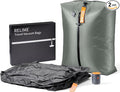 Relime Classic Series Vacuum Bags for Travel Luggage with Wireless Pump, Compression Bags for Carry On Suitcases and Backpack, Vacuum Seal Packing cube for Cloth Packing ((2PC + PUMP Gray & Green)