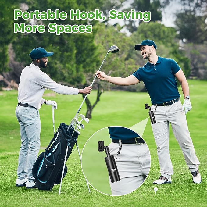 10L0L Golf Club Cleaner Brush, 2-in-1 Golf Club Cleaning Kit Includes Golf Club Brush wtih 5 oz Water Bottle & Groove Sharpener Tool, Essential Golf Accessories & Gifts for Golfers