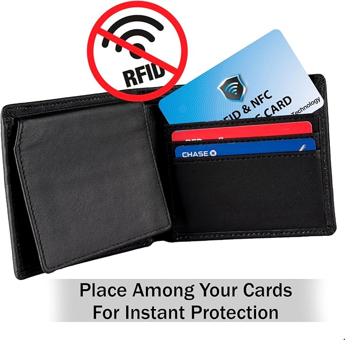 SaiTech IT 10 Pack RFID Blocking Card for Credit Debit ID Card, Sky Blue | Slim Anti-Theft Contactless NFC RFID Blocker Protector, Easily Fit into Wallet and Purse, for Men & Women