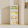 72 QT / 18 Gal Foldable Storage Cabinet - Clear Front & Back Doors with Triple Security Latches, One-Pull Assembly, Grade Organizer for Tools/Toys/Supplies