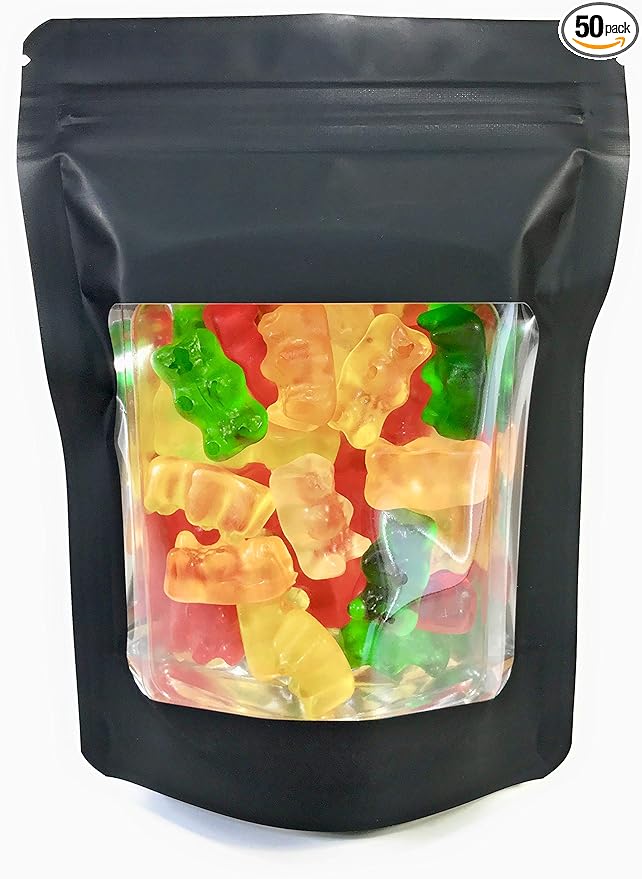 50 Pack Resealable Mylar 4 Mil Thick Smell Proof Bags: 4”x 5.5” | 5”x 8” | 6” x 9” Stand Up Zip Seal Foil Pouch. Food Grade. Travel, Storage and Display ROYPACK (Small 4" x 5.5")