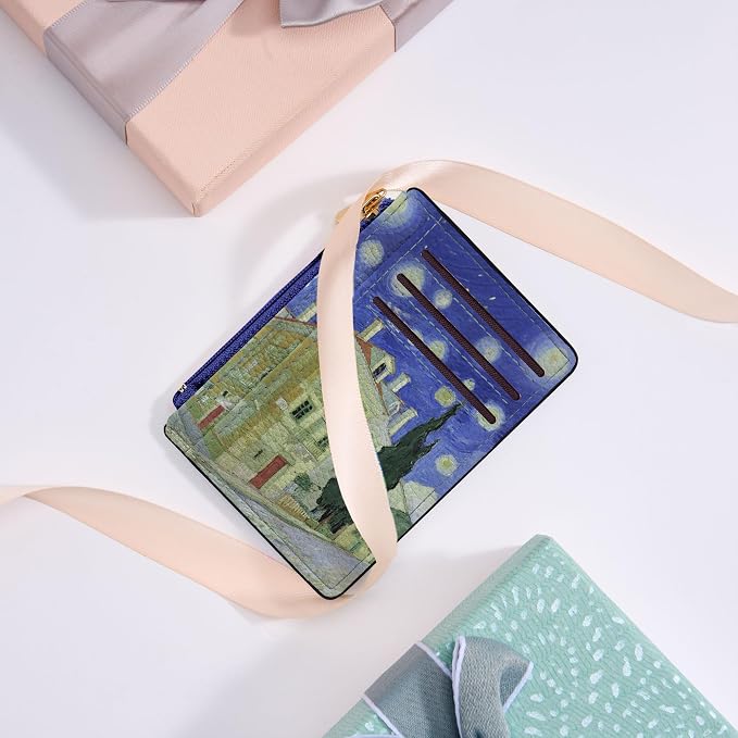 Tipmile Womens Credit Card Holder Wallet, Small Slim RFID Blocking Sleeve | Mini Tiny Cute ID Case, Minimalist Zipper Pocket Wallet, Thin Coin Purse, Mothers Gift