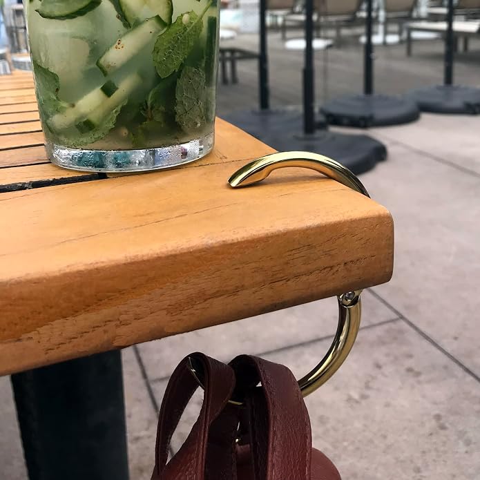 Clipa Bag Hanger Collection, The Ring that Opens into a Hook, Auto Closes | Holds 15 kg, Needs only 10mm to Hang a Hand Bag, Easy to Use with One Hand, The Instant Bag Hanger, 3 yr Warranty