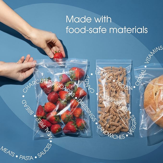 Spartan Industrial - 14” X 24” (100 Count) 2 Mil Clear Reclosable Zip Plastic Poly Bags with Resealable Lock Seal Zipper