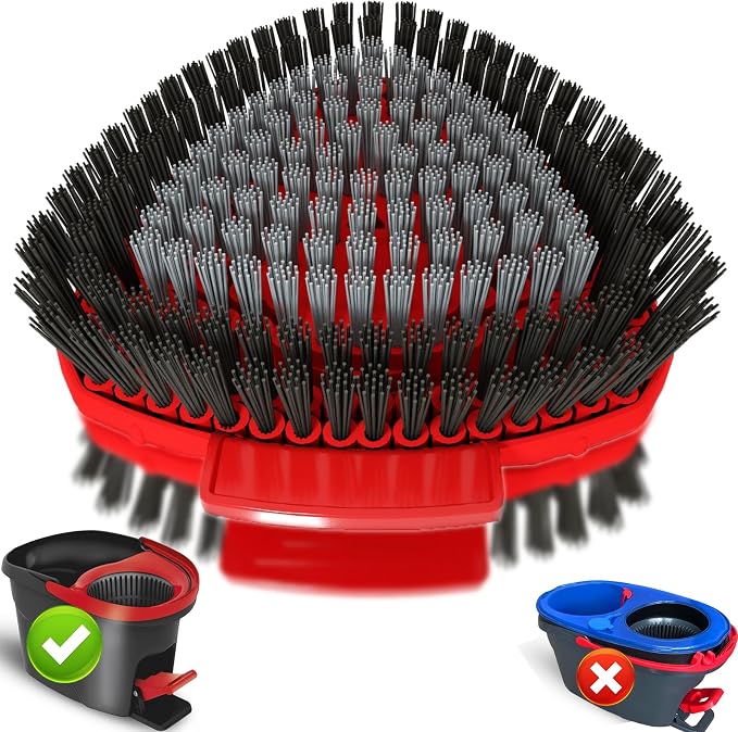 Upgrade Scrub Brush Replacement Head Compatible with O Cedar EasyWring 1 Tank Spin Mop, Mop Replace Head Brush,Scrubber Floor Cleaning Brush,More Layers of Bristles for Bathroom, Deck, Tile, Kitchen