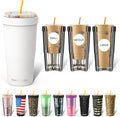 Frost Buddy Togo Buddy 30oz Tumbler - Insulated Stainless Steel (White) | Double-wall vacuum insulated | Spill-proof flip lid | 18/8 premium stainless steel