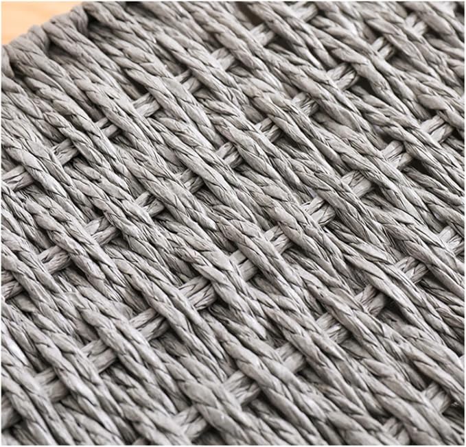 1PC Woven Storage Basket with Lid for Closet Shelf-Grey Large | Bathroom, Closet & Shelf Storage Basket, Sewing & Towel Basket, Blanket & Toy Storage, Woven Basket with Liner