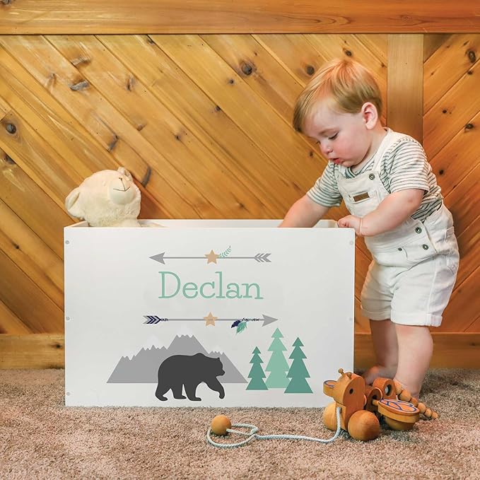 My Bambino Personalized Toy Storage Box and Bin Newborn Gift (Princess) | Personalized Kids Gift