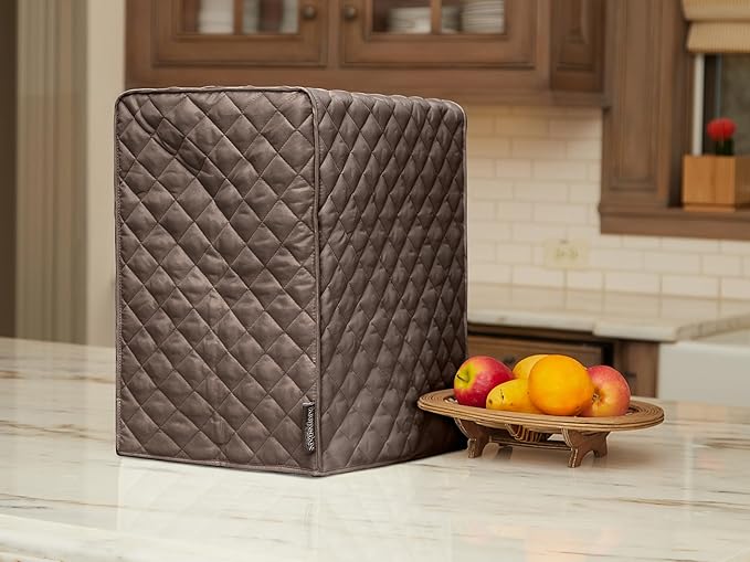 Covermates Keepsakes Rectangular Appliance Cover – Quilted Kitchen Appliance Cover for Countertop Storage – Dust Protection – Stain Resistant – Washable – Slip-On Appliance Design, Bronze