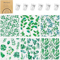 Needbrock 6 Pack Swedish Dishcloths for Kitchen, Swedish Rags Absorbent Green Leaf Dish Cloths with Adhesive Clips, Reusable Paper Towels No Odor for Countertop Dishes Cleaning