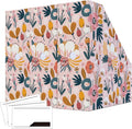 ANSSDO 6 Pack Cardboard Magazine File Holder Organizer - Pink Floral | 12 Pieces Lable Included; Large Volume Recycable Cardboard Storage Box for Letter-sized Documents or Textbooks on Desk