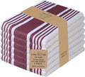 Urban Villa Kitchen Towels 100% Cotton Dish Towels for Kitchen (Set of 6) 20”x30” Dish Cloths Highly Absorbent Kitchen Linen Set with Hanging Loop Perfect for Drying Dishes Cleaning Towels-Wine White