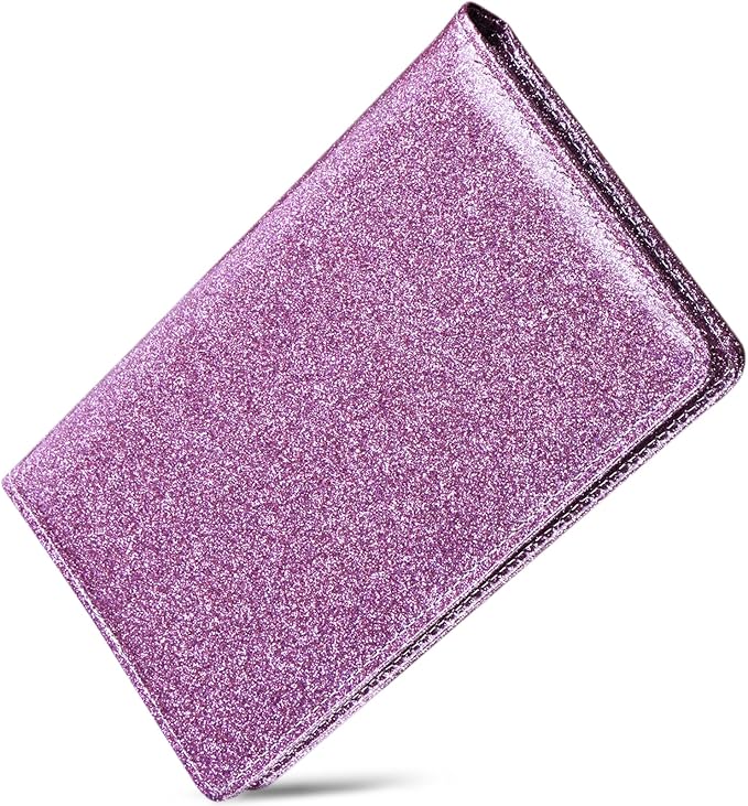 Leather Professional Business Card Holder Organizer Book - 300 Card Capacity Premium PU Folder with Soft Cover, Name Card Credit Cards Binder for Men/Women, Starry Purple