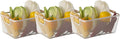 Basicwise Set of 3 Medium Multipurpose Metal Mesh Basket with Wooden Handle Storage Organizers for Kitchen Bathroom Cabinet Closet Countertop Fruit Holder Picnic Food & Beverages Carrier & Home Decor