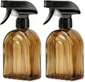 Amber Glass Plant Mister Spray Bottles, 13.5oz Adjustable Nozzle, 2 Pack | 360° rotatable nozzle; lead-free BPA-free thick glass; 13.5oz large capacity for plants, hair, cleaning & pet care