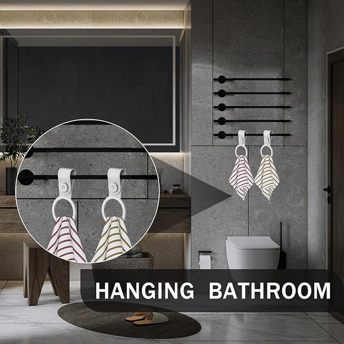 4 Pack Silicone Kitchen Towel Holder, Hanging Kitchen Towels; Dish Towel Holder for Cabinet, Oven, Stove, Sink – Durable, Non-Slip Design for Easy Hanging (Grey)