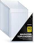 9x11.5 Magazine Toploaders 10 Pack, 7mm Capacity Magazine Holders | 15 Mil Rigid PVC Magazine Protector Sleeves, Clear Acid-Free for Collectors, Photos, Posters, Vintage Issues, Comic&Documents
