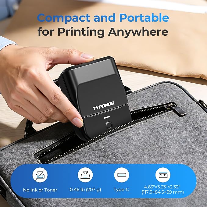 PM240 Label Maker Machine with Tape, 2" Portable Thermal Label Printer for Phone & PC, Bluetooth Label Maker with Multiple Templates for Small Business, Office, Home, School, Set 2