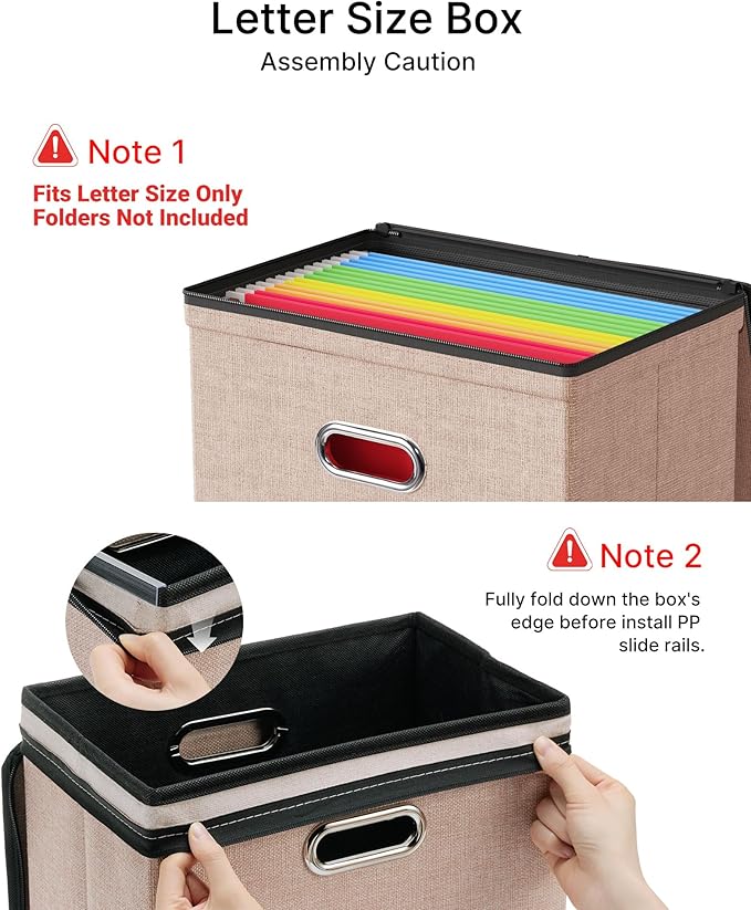 Oterri File Organizer Boxes with Lids, File Box with Mesh Pockets, Document Organizer Box for Letter Size Folders, Zippers Important Document Organizer (Coral, Small-1 Pack Without Folders)