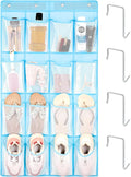 F-color Over the Door Organizer for Cruise - 16-Pocket Hanging Organizer | Tool-Free Mount with 4 Metal Hooks, See-Through Mesh Pockets, Lightweight & Foldable, Space-Saving for Travel and Daily Use