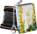 FurArt Zipper Wallet Women, RFID Blocking Credit Card Wallet, Business Card Holder, Compact Size KeyChain Wallet